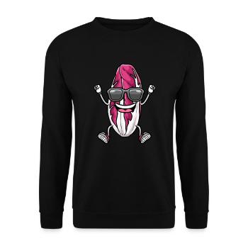 Tanzender Radicchio Mit Sonnenbrille Radicchios - Unisex Pullover - Schwarz - Vorne - Alina (178cm) & Michal (187cm)