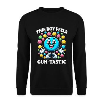 Kaugummiautomat Süßigkeitenspender Gum-Tastic - Unisex Pullover - Schwarz - Vorne - Alina (178cm) & Michal (187cm)