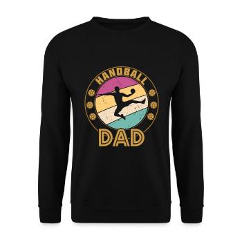 Papa handball - Sweat-shirt Unisexe - noir - Devant - Alina (178cm) & Michal (187cm)