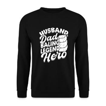 Farmer Hay Paille Balles de paille Balles de foin - Sweat-shirt Unisexe - noir - Devant - Alina (178cm) & Michal (187cm)