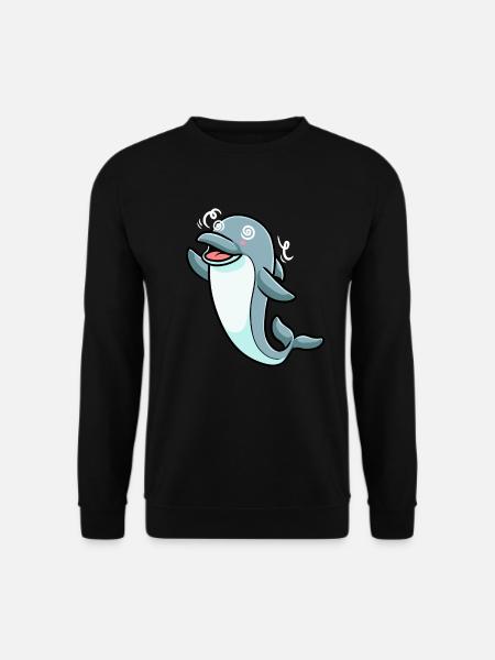 Dolphin Emoticon - Unisex Sweatshirt - black