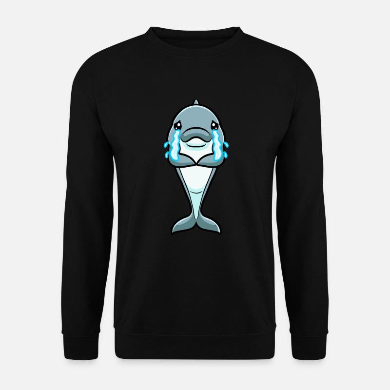 Dolphin Emoticon - Unisex Sweatshirt - black