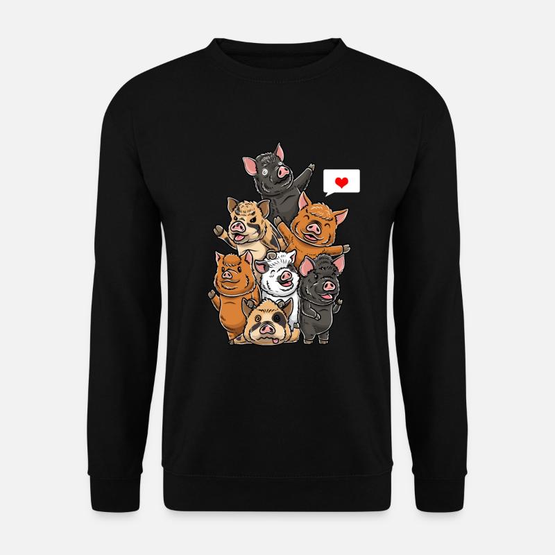 Cochon Kunekune - Sweat-shirt Unisexe - noir