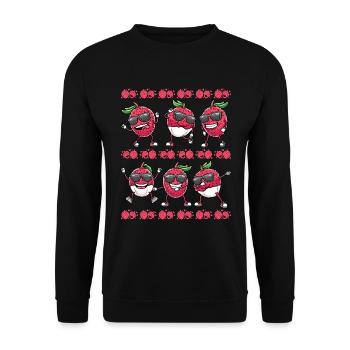 Dancing lychee with sunglasses lychees - Unisex Sweatshirt - black - Front - Alina (178cm) & Michal (187cm)