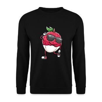 Dancing lychee with sunglasses lychees - Unisex Sweatshirt - black - Front - Alina (178cm) & Michal (187cm)