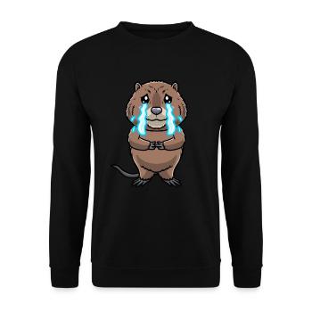 Niedliche Bisamratte - Unisex Pullover - Schwarz - Vorne - Alina (178cm) & Michal (187cm)