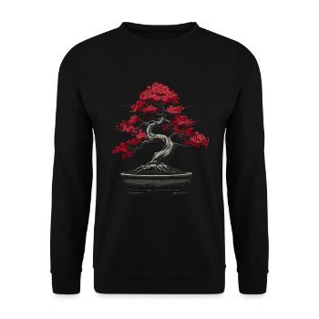 Bonsaï Culture japonaise Bouddhiste Esthétique b - Sweat-shirt Unisexe - noir - Devant - Alina (178cm) & Michal (187cm)