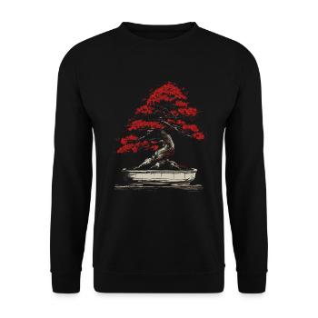 Bonsaï Culture japonaise Esthétique bouddhiste - Sweat-shirt Unisexe - noir - Devant - Alina (178cm) & Michal (187cm)