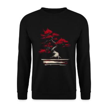 Bonsaï Esthétique Culture Bouddhiste Japonaise - Sweat-shirt Unisexe - noir - Devant - Alina (178cm) & Michal (187cm)