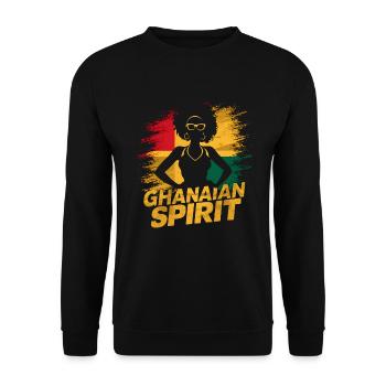 ghanéen Reggae Afro Woman Afrique Ghana - Sweat-shirt Unisexe - noir - Devant - Alina (178cm) & Michal (187cm)