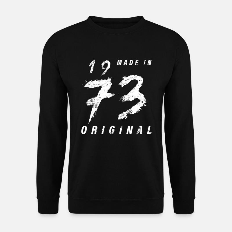 Made In 1973 Original Geburtstag Grunge Distressed - Unisex Pullover - Schwarz