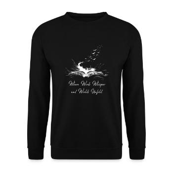 Lecture Dire rat de bibliothèque Cadeau d’amoureux des livres - Sweat-shirt Unisexe - noir - Devant - Alina (178cm) & Michal (187cm)