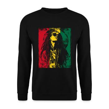 Lunettes de soleil Rasta Femme Reggae Dreadlocks Ghana - Sweat-shirt Unisexe - noir - Devant - Alina (178cm) & Michal (187cm)