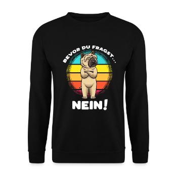 Cairn Terrier Dog Before You Ask No - Unisex Sweatshirt - black - Front - Alina (178cm) & Michal (187cm)