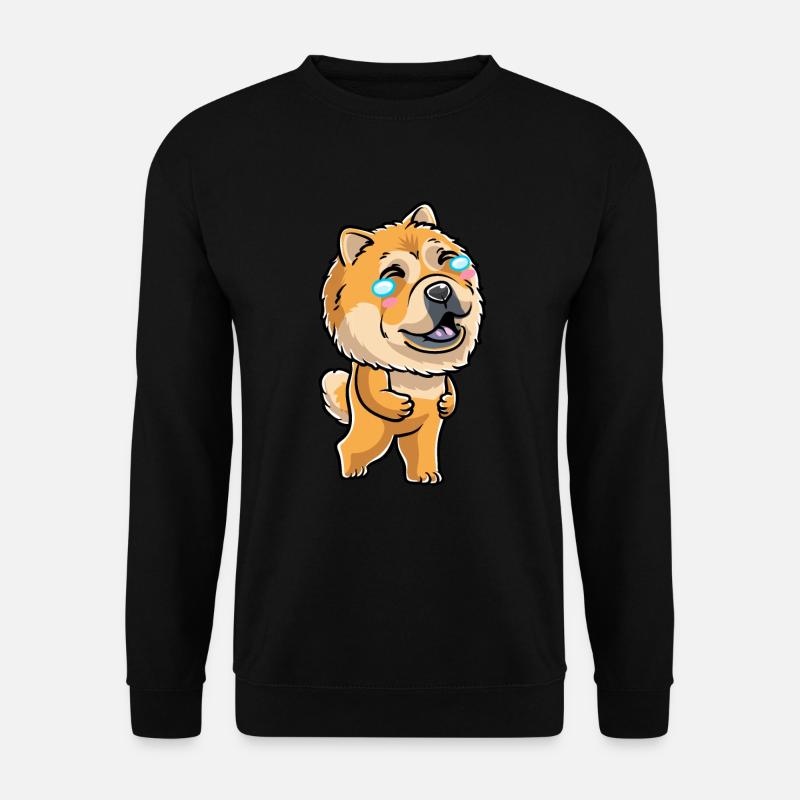 Chow-chow-hund-emoticon - Unisex Pullover - Schwarz