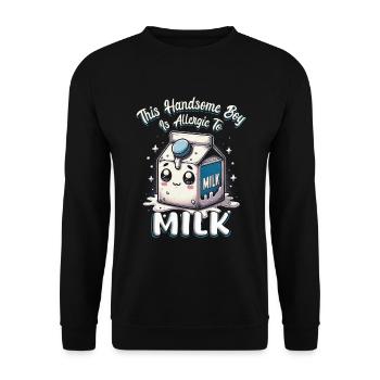 Allergie au lait Allergie au lait - Sweat-shirt Unisexe - noir - Devant - Alina (178cm) & Michal (187cm)