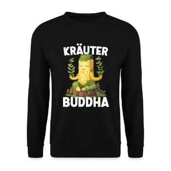 Herbes Beurre HerbesBuddha Yoga Méditation Drôle - Sweat-shirt Unisexe - noir - Devant - Alina (178cm) & Michal (187cm)