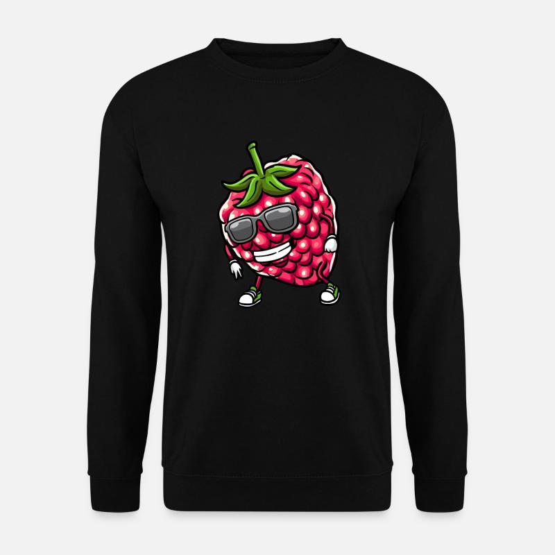 Berry Dancing Raspberries Fruit - Unisex Sweatshirt - black
