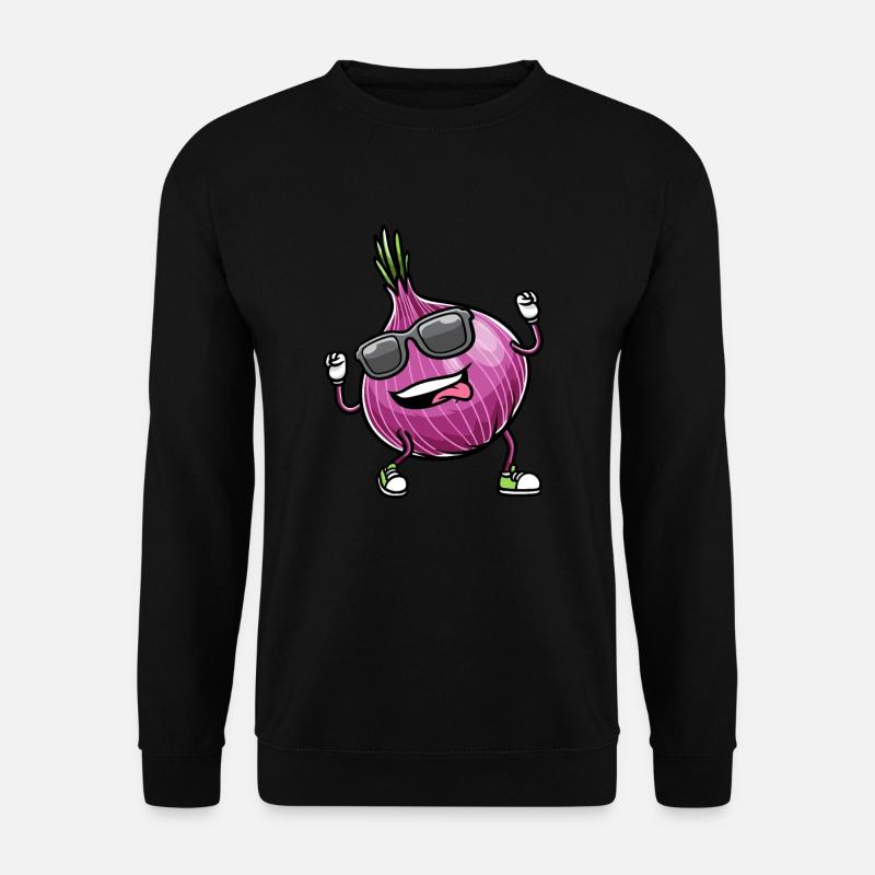 Rote Zwiebel Gemüse - Unisex Pullover - Schwarz