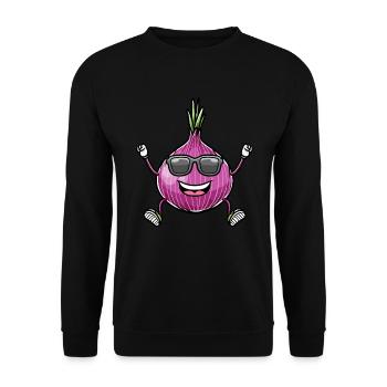 Légumes à l’oignon rouge - Sweat-shirt Unisexe - noir - Devant - Alina (178cm) & Michal (187cm)