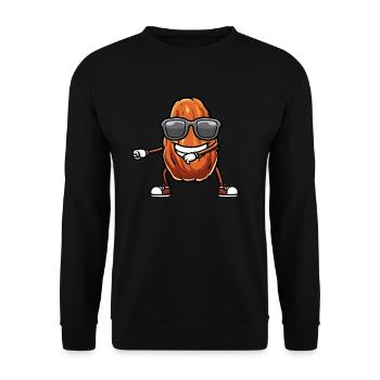 Datteln Frucht Tanzen - Unisex Pullover - Schwarz - Vorne - Alina (178cm) & Michal (187cm)