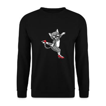 Figure Skating - Cat Figure Skating - Unisex Sweatshirt - black - Front - Alina (178cm) & Michal (187cm)