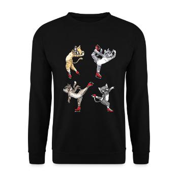 Figure Skating - Cat Figure Skating - Unisex Sweatshirt - black - Front - Alina (178cm) & Michal (187cm)