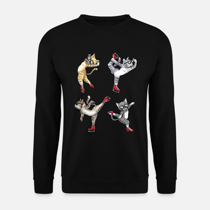 Figure Skating - Cat Figure Skating - Unisex Sweatshirt - black