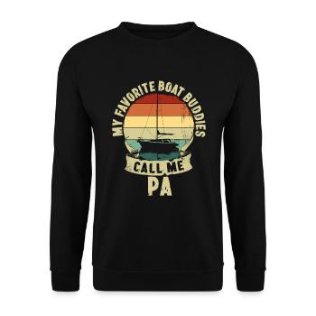Boat Buddies Fête des pères Père Enfants Cadeau - Sweat-shirt Unisexe - noir - Devant - Alina (178cm) & Michal (187cm)