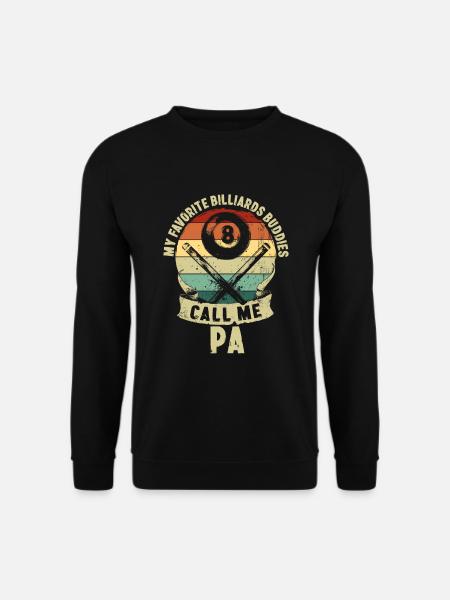 Billiards Buddies Vatertag Vater Kinder Geschenk - Unisex Pullover - Schwarz