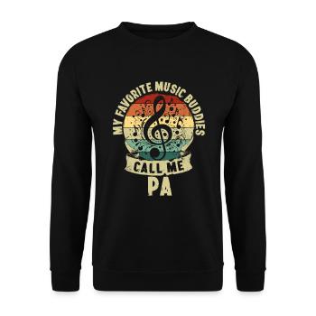 Musique Copains Fête des Pères Père Enfants Cadeau - Sweat-shirt Unisexe - noir - Devant - Alina (178cm) & Michal (187cm)