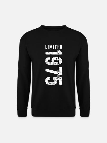Grunge Jahrgang Limited Edition 1975 Geburtstag - Unisex Pullover - Schwarz