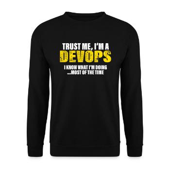 Faites-moi confiance Je suis un Développeur Fellow Cadeau - Sweat-shirt Unisexe - noir - Devant - Alina (178cm) & Michal (187cm)