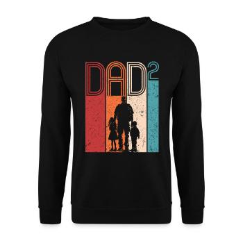 Dad High 2 Father Daughter Son Dad Gift - Unisex Sweatshirt - black - Front - Alina (178cm) & Michal (187cm)