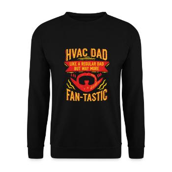 Klimatechniker HLK Installateur Vater - Unisex Pullover - Schwarz - Vorne - Alina (178cm) & Michal (187cm)