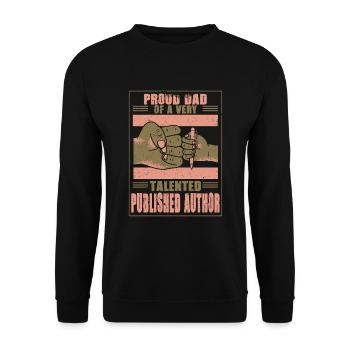 Auteur Auteurs Papa Vater - Sweat-shirt Unisexe - noir - Devant - Alina (178cm) & Michal (187cm)