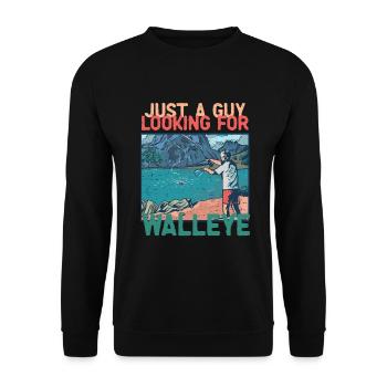 Pêche au sandre à perche glasseye - Sweat-shirt Unisexe - noir - Devant - Alina (178cm) & Michal (187cm)