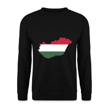 Ungarn - Hungary - Magyarország - Unisex Pullover - Schwarz - Vorne - Alina (178cm) & Michal (187cm)