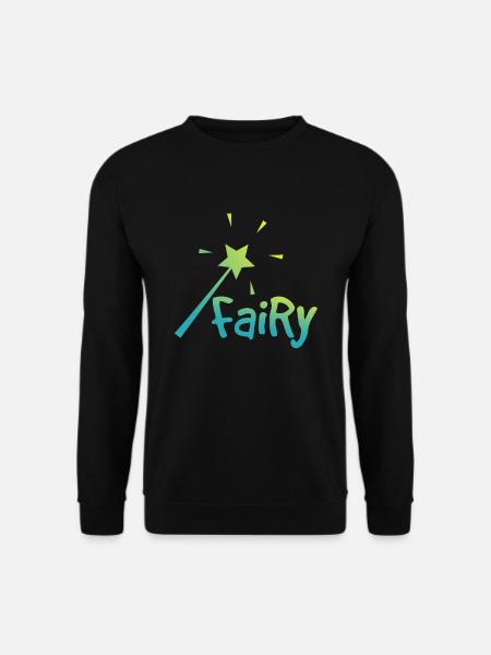 Hada con una varita - hadas con una varita mágica - Sudadera unisex - negro