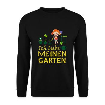 Garden, gardening, gardener - Unisex Sweatshirt - black - Front - Alina (178cm) & Michal (187cm)