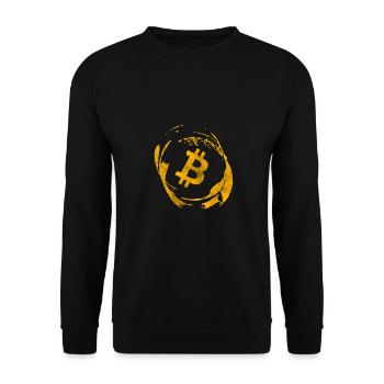 Bitcoin - Unisex Pullover - Schwarz - Vorne - Alina (178cm) & Michal (187cm)