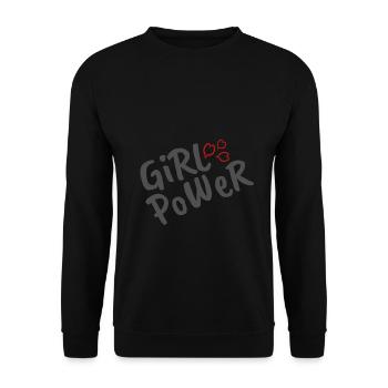 Girl power - Unisex Sweatshirt - black - Front - Alina (178cm) & Michal (187cm)