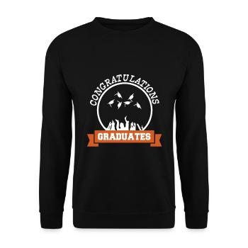 Graduates - Graduates - Unisex Sweatshirt - black - Front - Alina (178cm) & Michal (187cm)