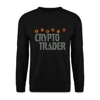 Crypto trader - Unisex Pullover - Schwarz - Vorne - Alina (178cm) & Michal (187cm)