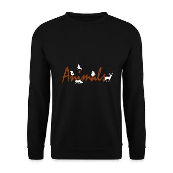 Animals - Unisex Pullover - Schwarz - Vorne - Alina (178cm) & Michal (187cm)