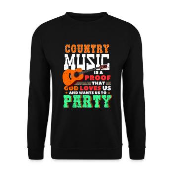 Groupe, groupe de rock des années 90 Chanteur country - Sweat-shirt Unisexe - noir - Devant - Alina (178cm) & Michal (187cm)