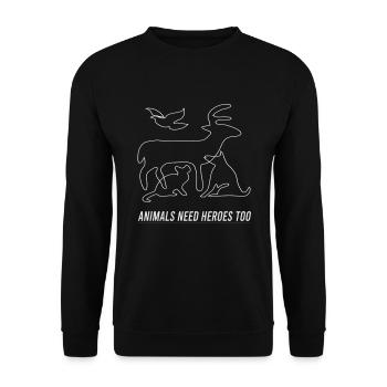 tierkrankenschwester klinik veterinärmedizin - Unisex Pullover - Schwarz - Vorne - Alina (178cm) & Michal (187cm)
