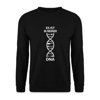 Lustiges Koch Geschenk KOCHEN IST IN MEINER DNA - Unisex Pullover - Schwarz - Vorne - Alina (178cm) & Michal (187cm)