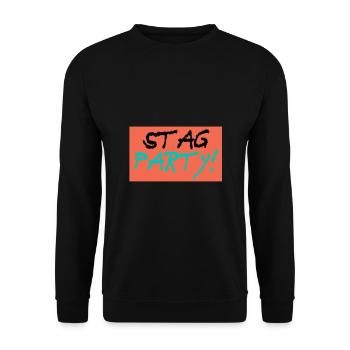 Stag Party - Junggesellenabschied - Unisex Pullover - Schwarz - Vorne - Alina (178cm) & Michal (187cm)
