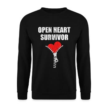 Bientôt en bonne santé patient infarctus du myocarde santé - Sweat-shirt Unisexe - noir - Devant - Alina (178cm) & Michal (187cm)